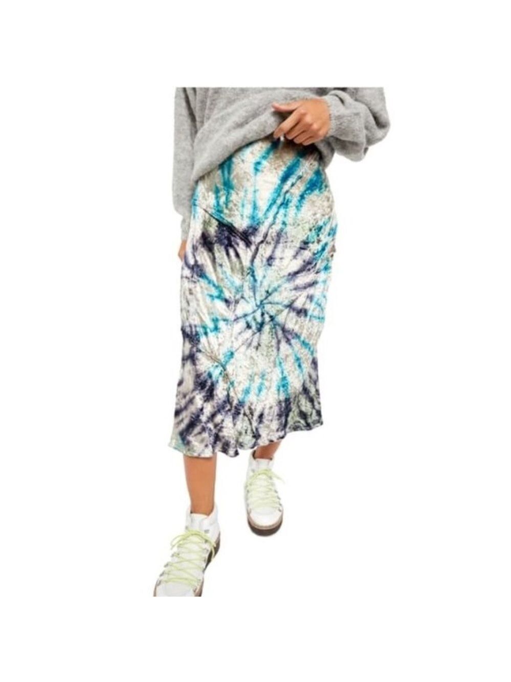 Free People Velvet Tie-Dye Maxi Skirt